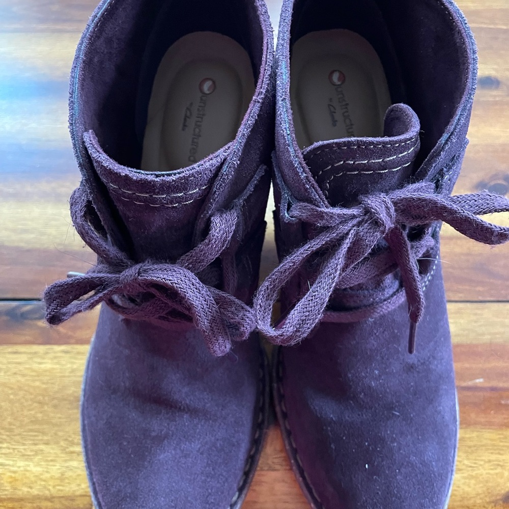 Clarks suede purple Ankle boots - Picture 5 of 7